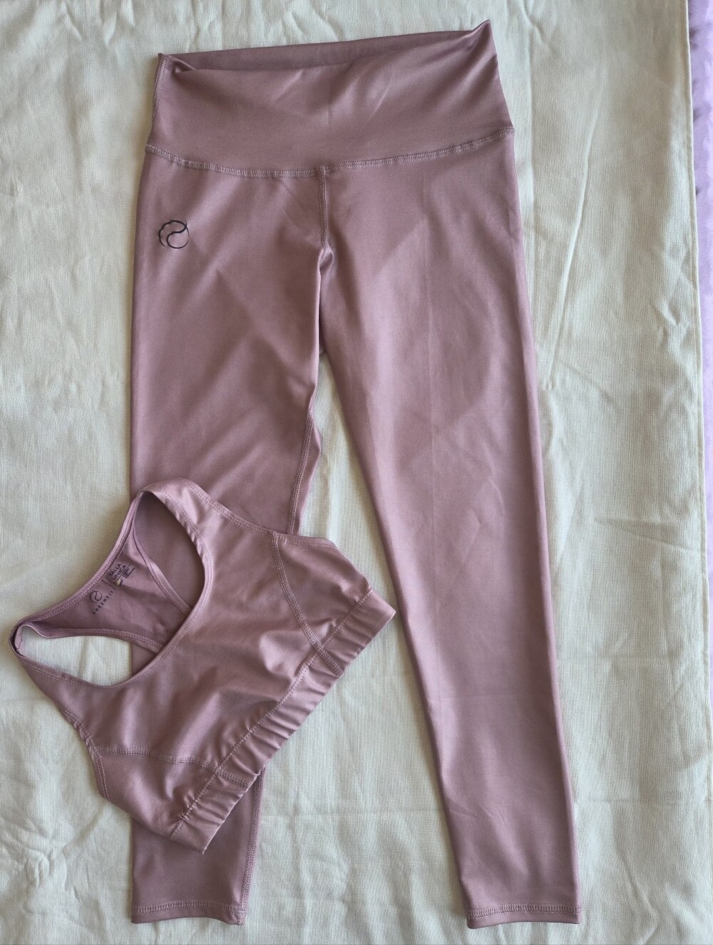 Greenfit Activewear Set Sports Bra & High Waist Leggings Dusty Rose    One Size